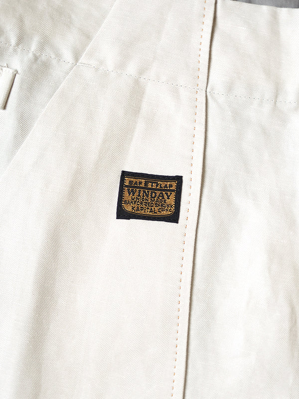 Kapital cotton linen herringbone lumber suit pants