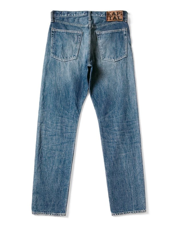 Kapital 13.5oz Zimbabwe Denim Pants 5-Pocket Monkey CISCO (Distressed)