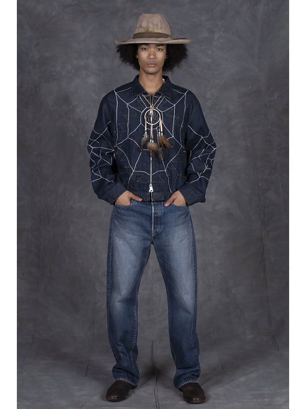 Kapital 13.5oz Zimbabwe Denim Pants 5-Pocket Monkey CISCO (Distressed)