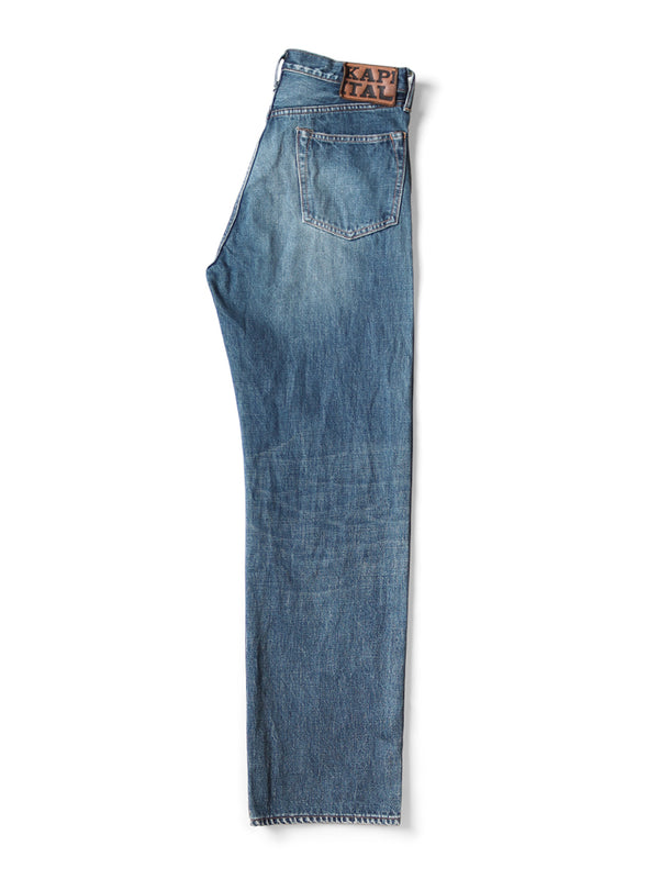 Kapital 13.5oz Zimbabwe Denim 5-Pocket Monkey TH (Distressed) Pants