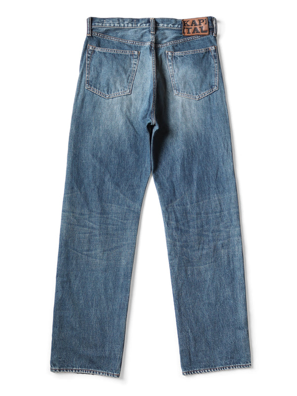 Kapital 13.5oz Zimbabwe Denim 5-Pocket Monkey TH (Distressed) Pants