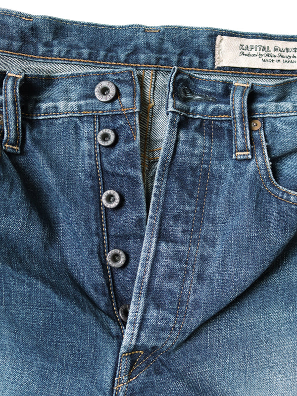 Kapital 13.5oz Zimbabwe Denim 5-Pocket Monkey TH (Distressed) Pants