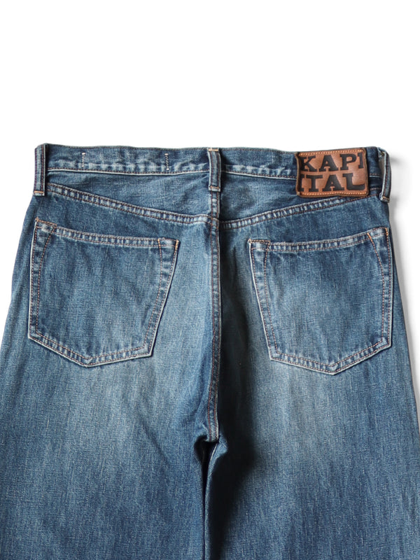 Kapital 13.5oz Zimbabwe Denim 5-Pocket Monkey TH (Distressed) Pants