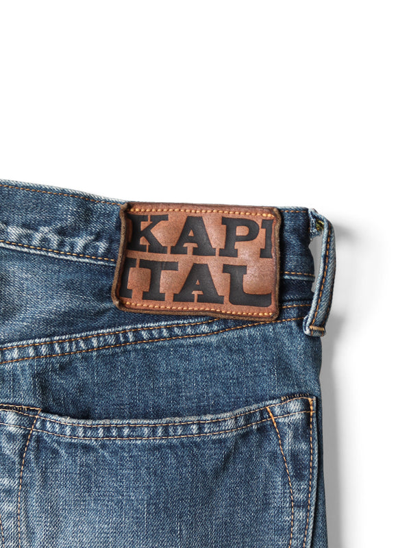 Kapital 13.5oz Zimbabwe Denim 5-Pocket Monkey TH (Distressed) Pants