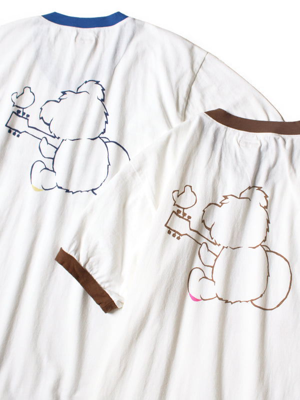 Kapital 20 Jersey V-neck Ringer T-shirt (Little Bear Harmony pt) Tee