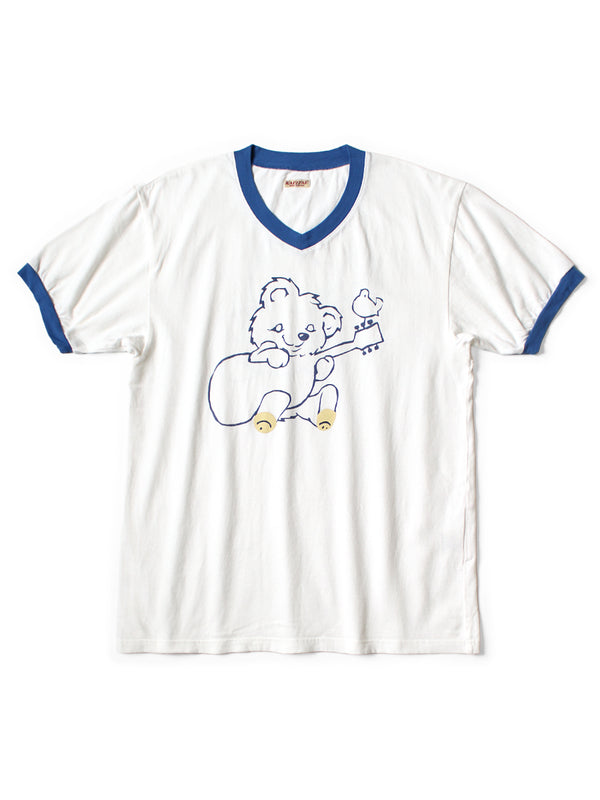 Kapital 20 Jersey V-neck Ringer T-shirt (Little Bear Harmony pt) Tee