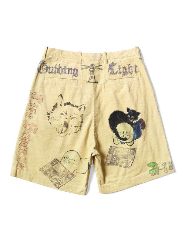 Kapital 14W Corduroy IVY Shorts (Memorial Paint Model) pants