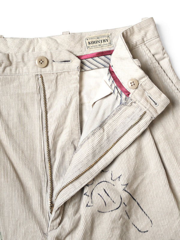 Kapital 14W Corduroy IVY Shorts (Memorial Paint Model) pants