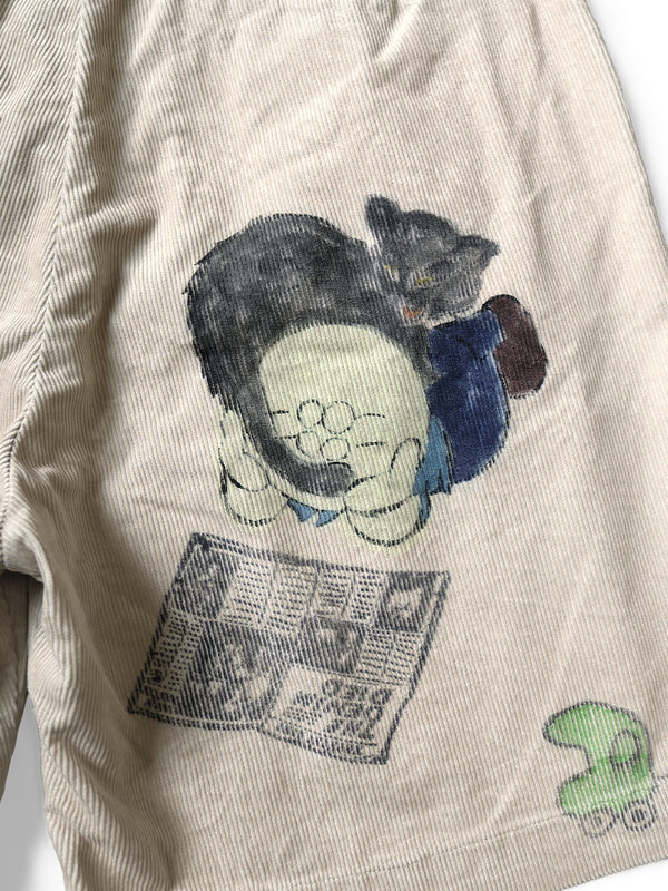 Kapital 14W Corduroy IVY Shorts (Memorial Paint Model) pants