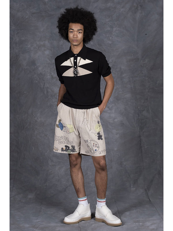 Kapital 14W Corduroy IVY Shorts (Memorial Paint Model) pants