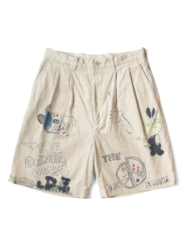 Kapital 14W Corduroy IVY Shorts (Memorial Paint Model) pants