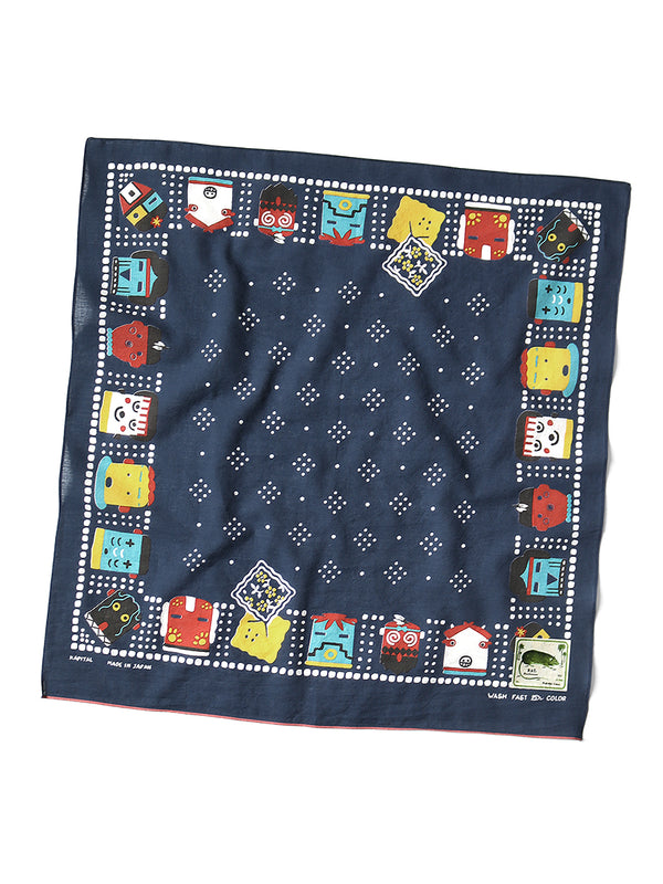 Kapital fastcolor Selvedge Bandana (KACHINA PECKISH RAINBOWY)