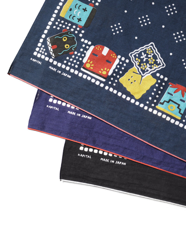 Kapital fastcolor Selvedge Bandana (KACHINA PECKISH RAINBOWY)
