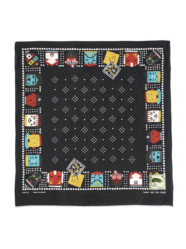 Kapital fastcolor Selvedge Bandana (KACHINA PECKISH RAINBOWY)