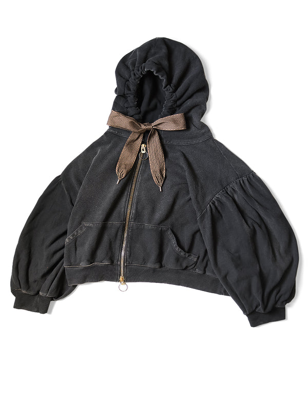Kapital Fleece Gathered Sleeve Devil Hood Blouson sweater