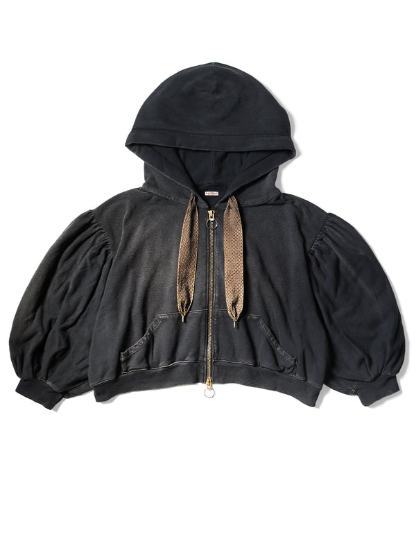 Kapital Fleece Gathered Sleeve Devil Hood Blouson sweater