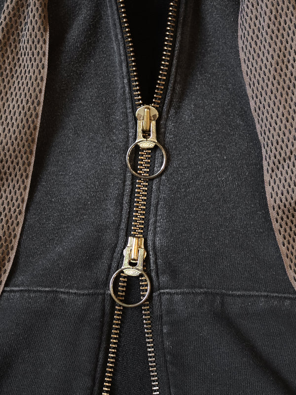 Kapital Fleece Gathered Sleeve Devil Hood Blouson sweater