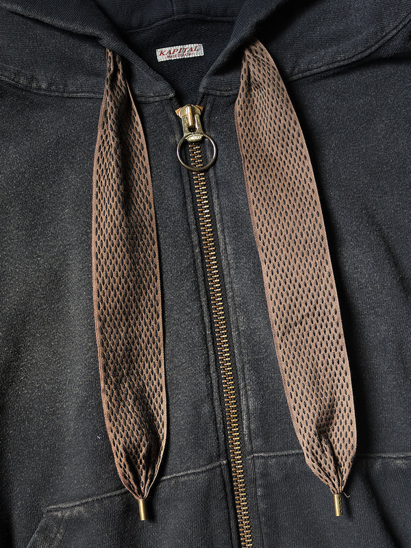 Kapital Fleece Gathered Sleeve Devil Hood Blouson sweater