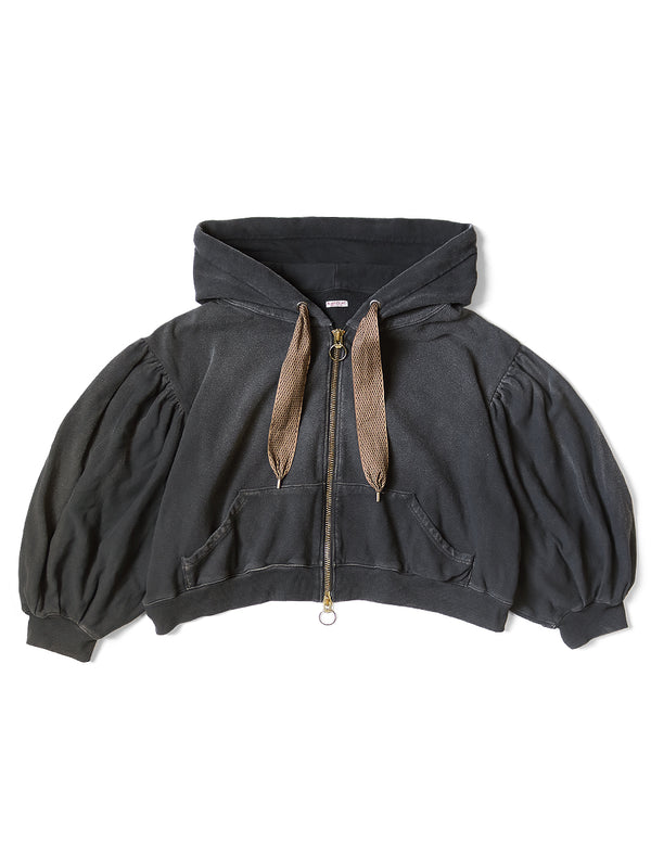 Kapital Fleece Gathered Sleeve Devil Hood Blouson sweater