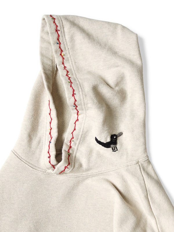 Kapital TOP fleece hooded sweatshirt (crow and cat embroidery) sweater hoodie
