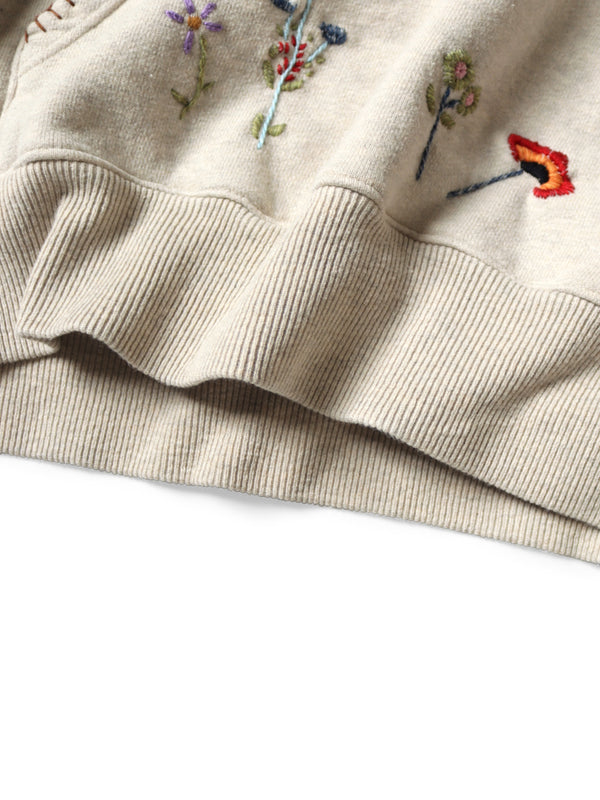 Kapital TOP fleece hooded sweatshirt (crow and cat embroidery) sweater hoodie