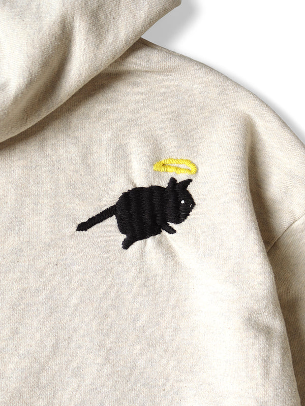 Kapital TOP fleece hooded sweatshirt (crow and cat embroidery) sweater hoodie