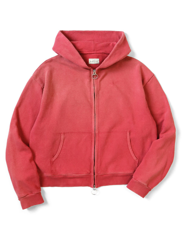 Kapital Fleece Zip-Up Gym Hoodie Sweat Shirt