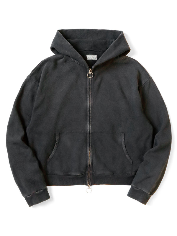 Kapital Fleece Zip-Up Gym Hoodie Sweat Shirt