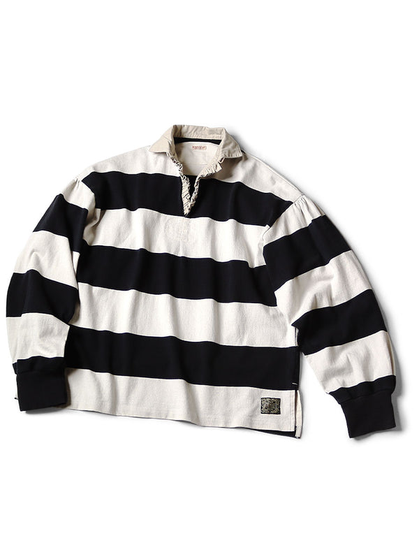 Kapital JAIL Border Jersey Frilled Rugby Blouse Tee