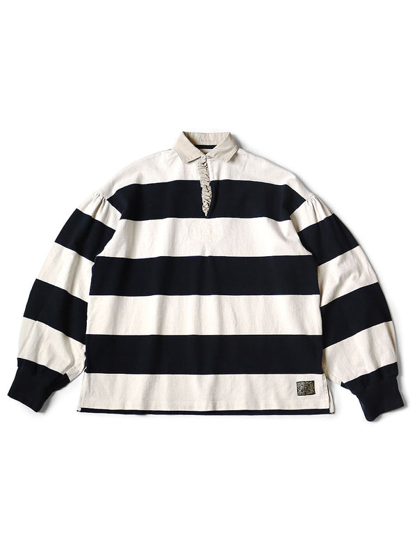 Kapital JAIL Border Jersey Frilled Rugby Blouse Tee