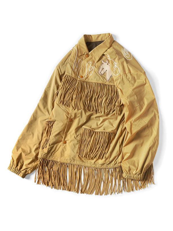 Kapital stretch nylon fringe coach jacket