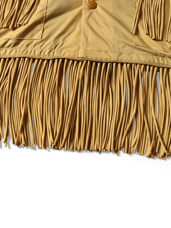 Kapital stretch nylon fringe coach jacket