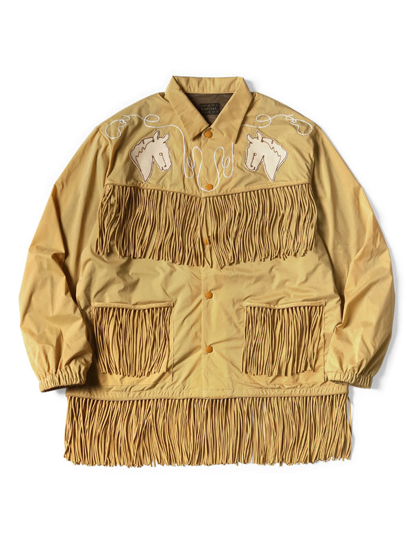 Kapital stretch nylon fringe coach jacket
