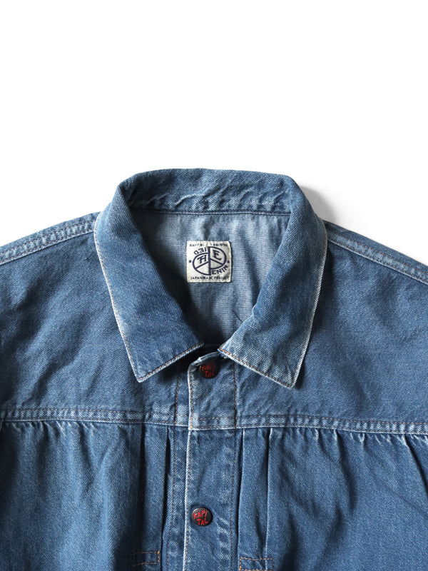 Kapital 11.5oz Denim Hippy Crochet Sleeve 1ST JKT Jacket