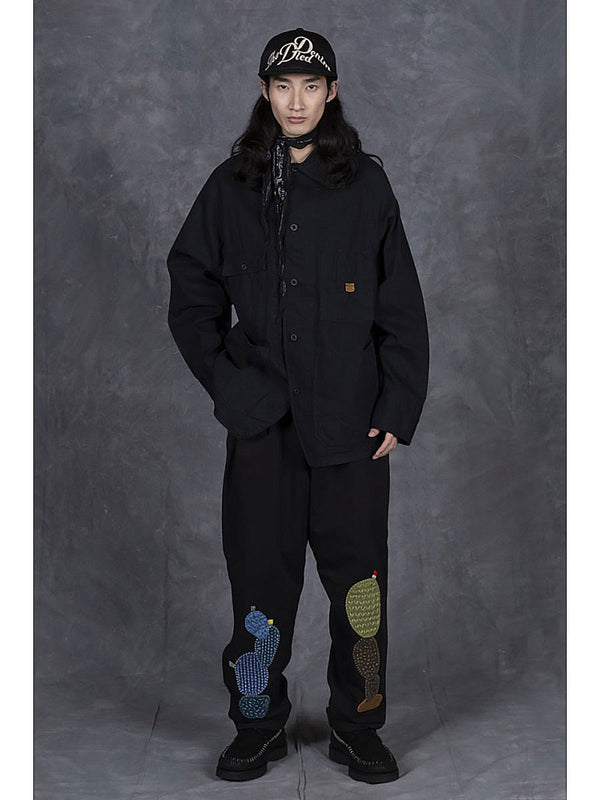 Kapital 10oz Black x Black Denim CACTUS Coverall jacket