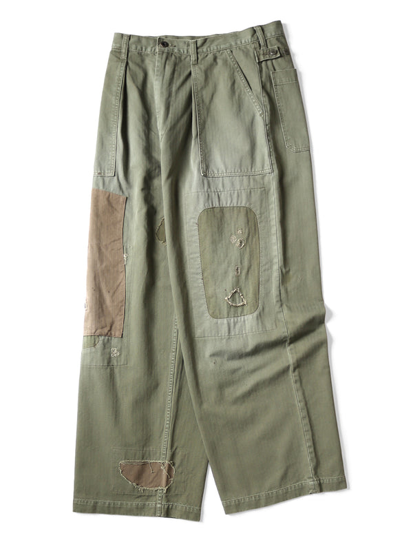 Kapital Herringbone Fatigue Baggy Pants (Rushfield Remake)