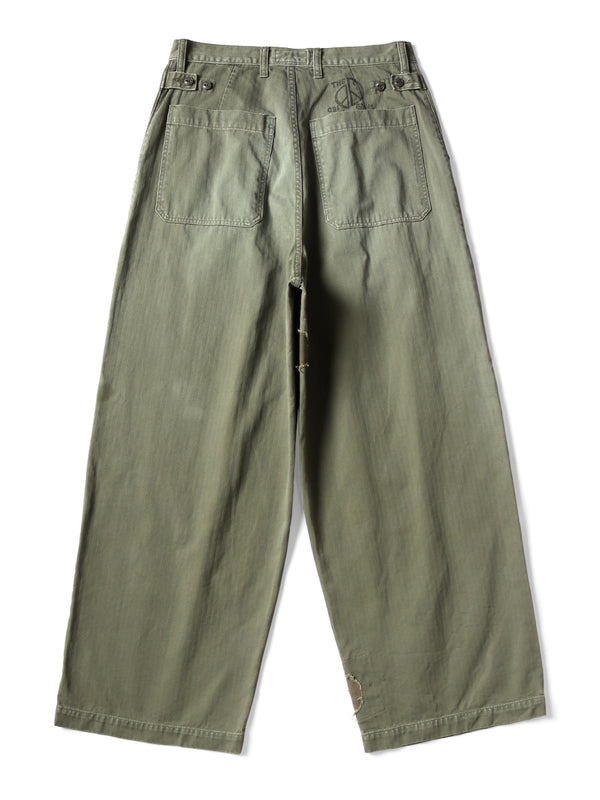 Kapital Herringbone Fatigue Baggy Pants (Rushfield Remake)