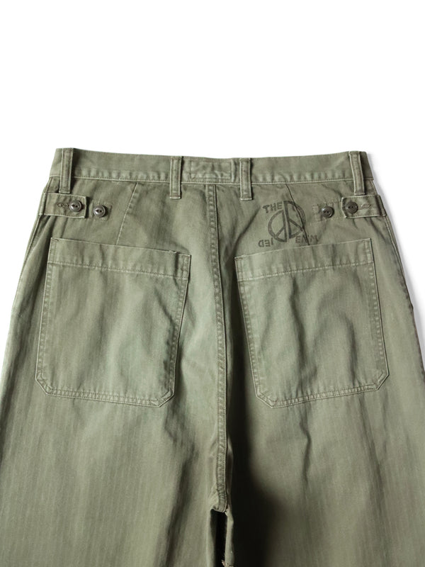 Kapital Herringbone Fatigue Baggy Pants (Rushfield Remake)