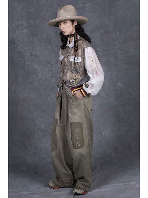 Kapital Herringbone Fatigue Baggy Pants (Rushfield Remake)