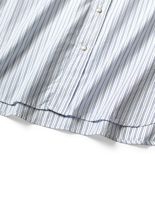 Kapital Cotton Stripe Fringe Husky Western Shirt  long sleeve