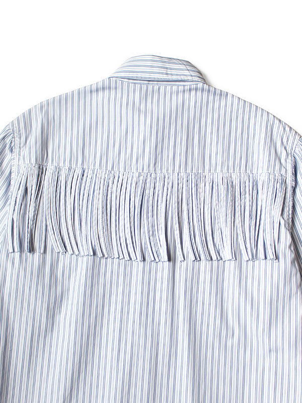 Kapital Cotton Stripe Fringe Husky Western Shirt  long sleeve