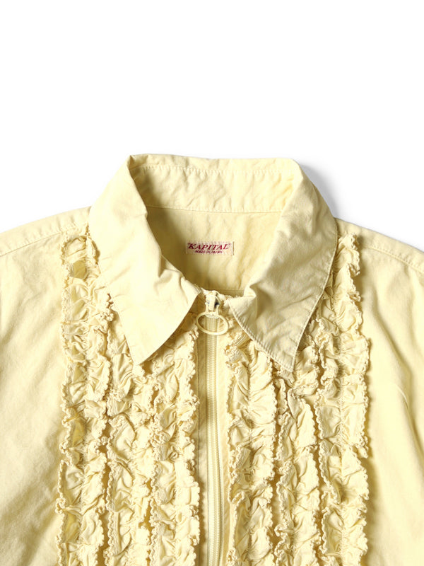 Kapital broad zipper frill shirt long sleeve