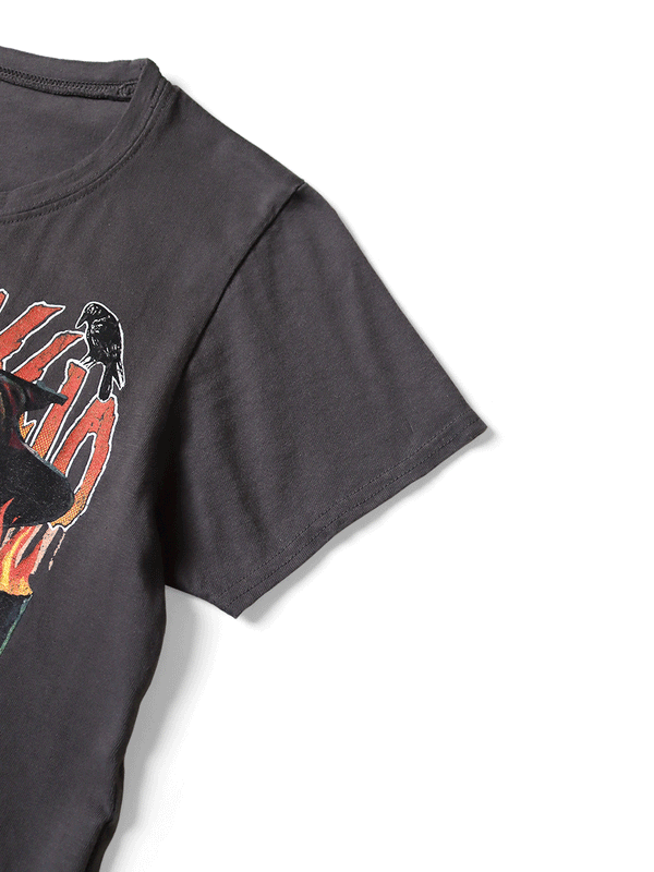 Kapital 20/- Jersey cropped T-shirt (BURNING Piano pt) Tee Women