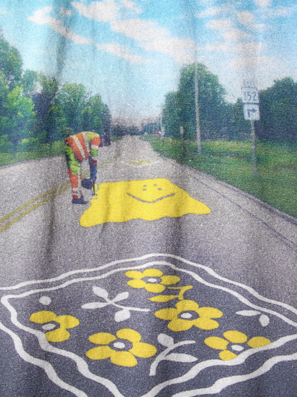 Kapital 20 Jersey V-neck ringer T-shirt (LIFE SCHERZO ROAD SIGN PAINTER pt) Tee