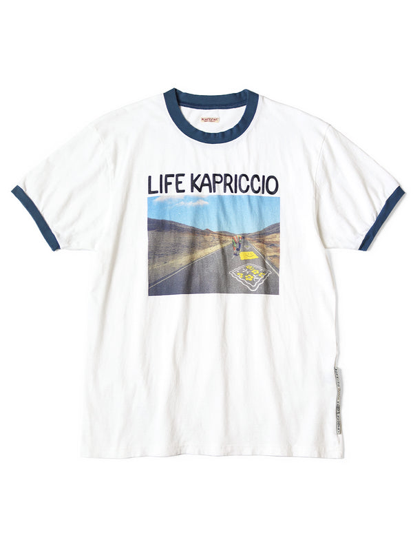 Kapital 20 Tenjiku Ringer T-shirt (LIFE KAPRICCIO ROAD SIGN PAINTER pt) Tee