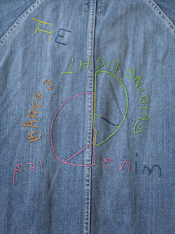 Kapital 12oz Denim Sleeveless Gilet Coverall (Memorial Embroidery Model) vest Women