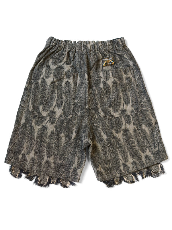 Kapital 12oz Magpie Denim W Knee Easy Shorts Pants