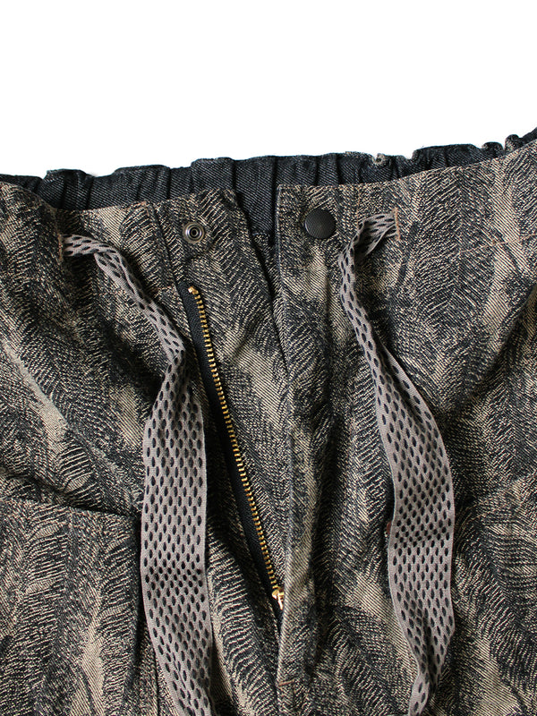 Kapital 12oz Magpie Denim W Knee Easy Shorts Pants