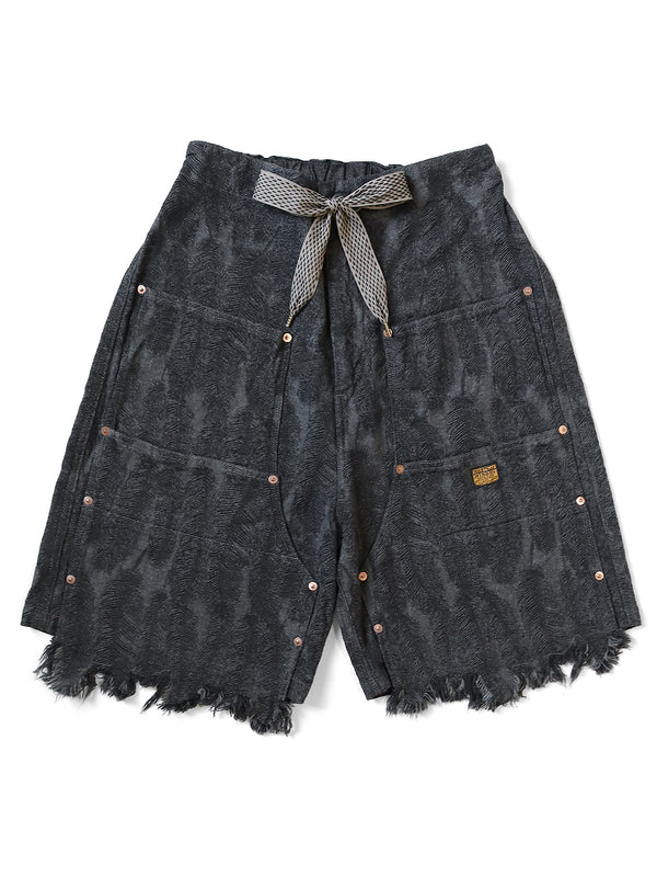 Kapital 12oz Magpie Denim W Knee Easy Shorts Pants