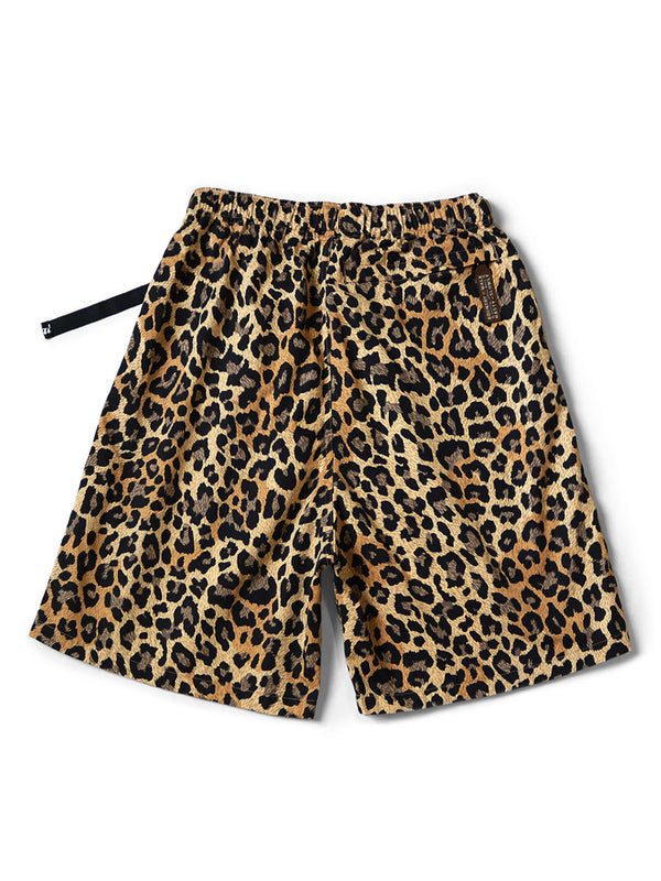 Kapital Combed Burberry Leopard Print Easy Short Pants